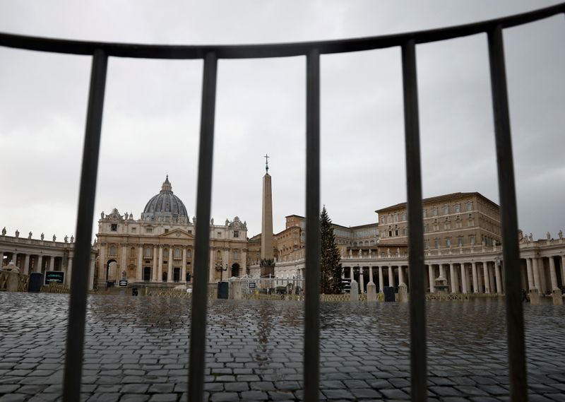 FILE PHOTO: General view of deserted St.Peter’s square on New