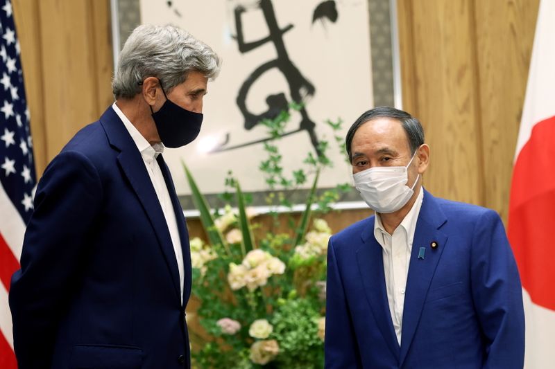U.S. climate envoy Kerry visits Tokyo for talks with Suga