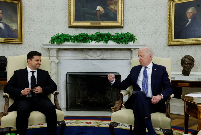 U.S. President Biden welcomes Ukraine’s President Zelenskiy at the White