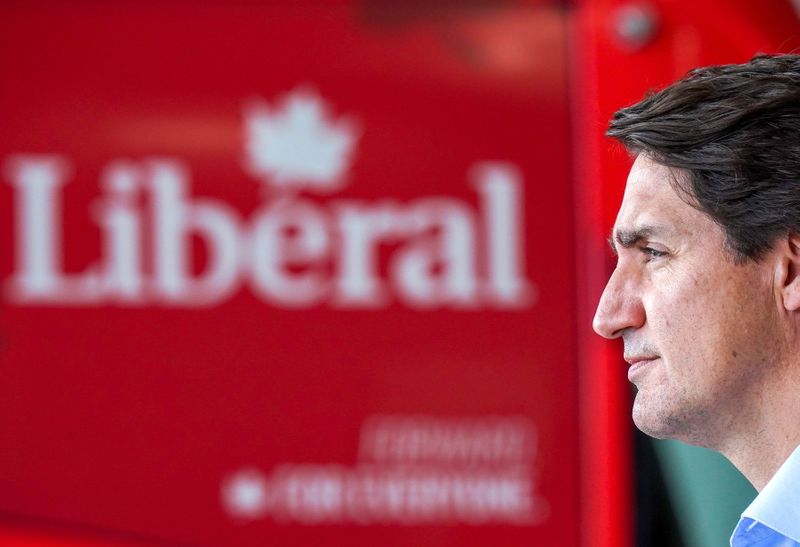 Canada’s Prime Minister Justin Trudeau campaigns in Mississauga, Ontario