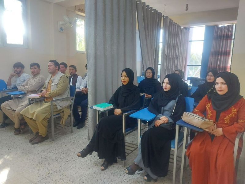 Students attend class under new classroom conditions at Avicenna University