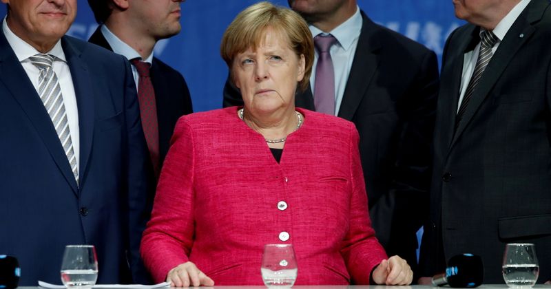 FILE PHOTO: German Chancellor Angela Merkel (CDU) attends the final