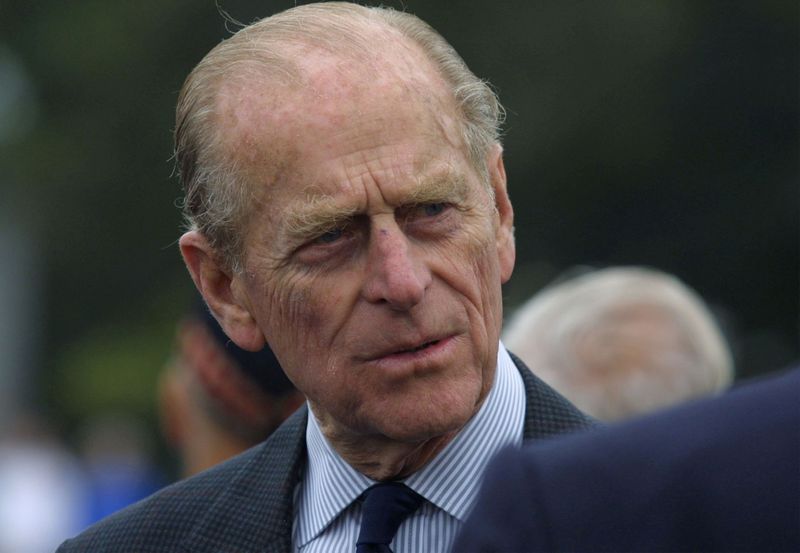 FILE PHOTO: The Duke of Edinburgh Prince Philip talks to