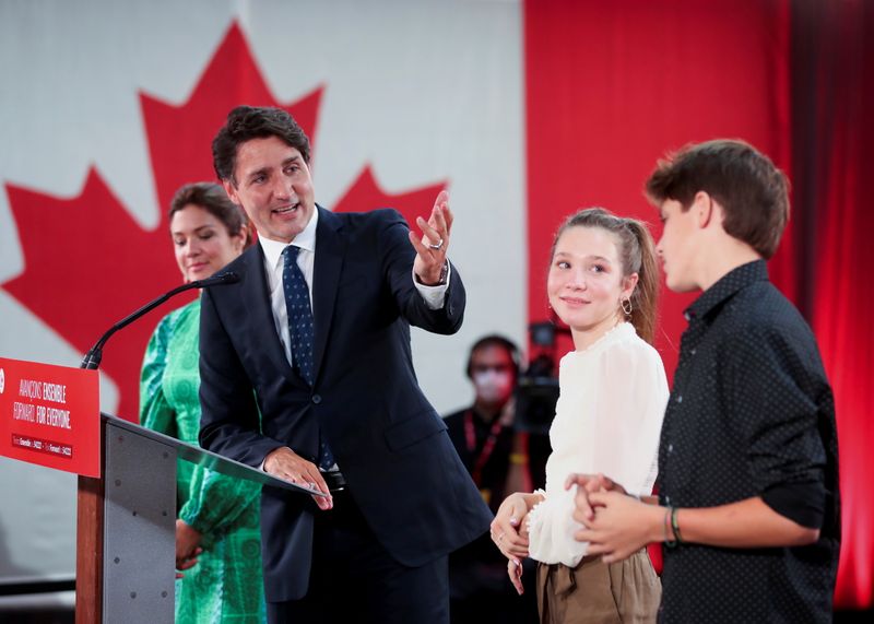 FILE PHOTO: Canada’s Liberal PM Trudeau during the Liberal election