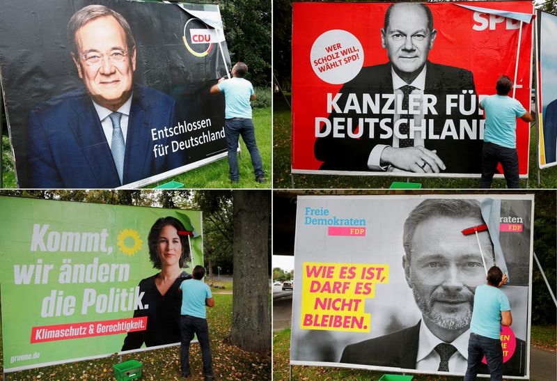 FILE PHOTO: Placards being placed on boards in Bonn for