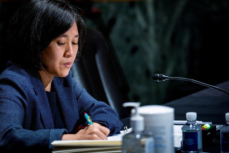 FILE PHOTO: Katherine Tai testifies before Senate Finance Committee in