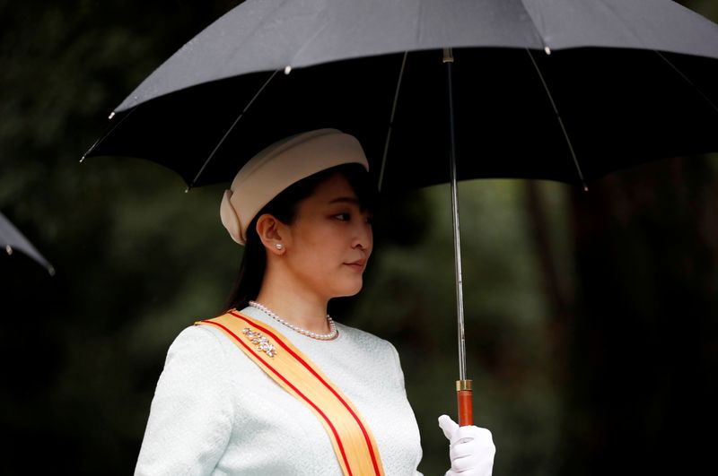 FILE PHOTO: Japan’s Princess Mako arrives at the ceremony site