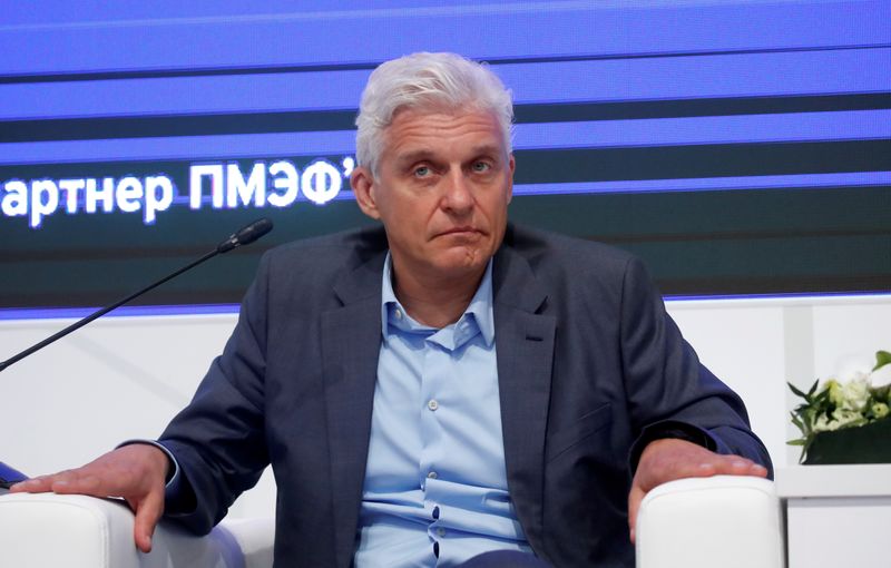 FILE PHOTO: Tinkoff Bank Board Chairman attends the St. Petersburg