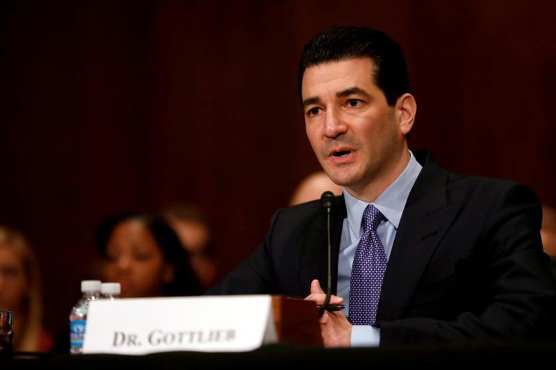 FILE PHOTO: Dr. Scott Gottlieb testifies before a Senate Health