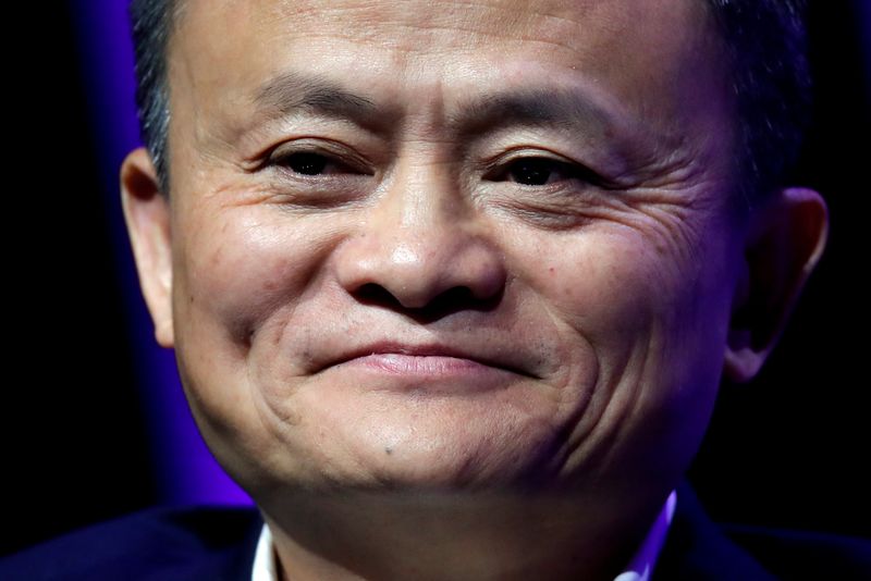 FILE PHOTO: Alibaba Chairman Jack Ma speaks at VivaTech fair