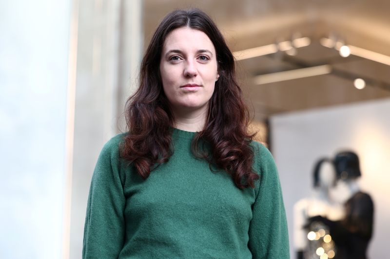 Green activist Marie Cohuet, who infiltrated the Vuitton show against
