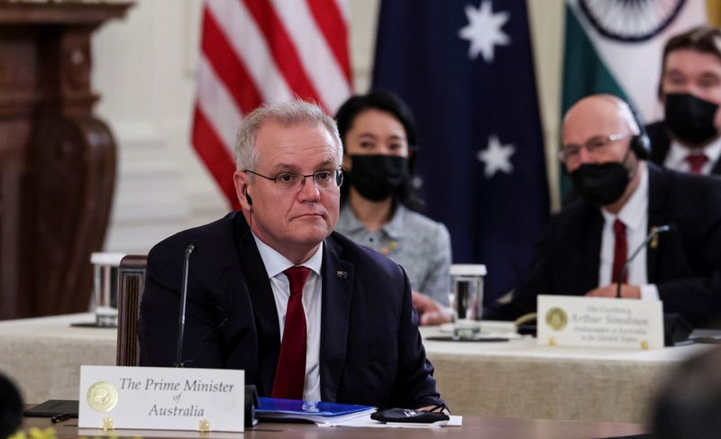 FILE PHOTO: Australia’s Prime Minister Scott Morrison at ‘Quad’ summit