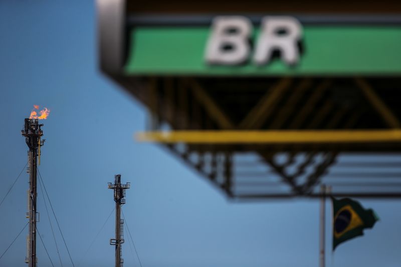 The logo of state-run oil company Petrobras is seen in
