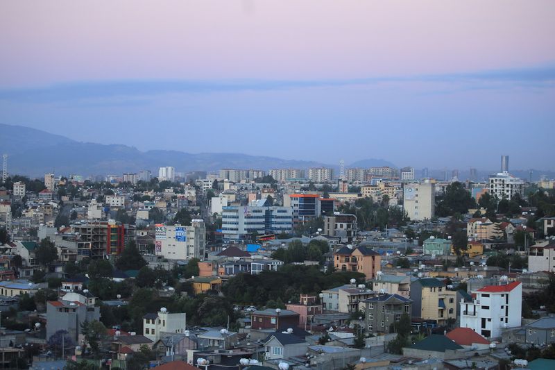 A general view of the skyline of Addis Ababa