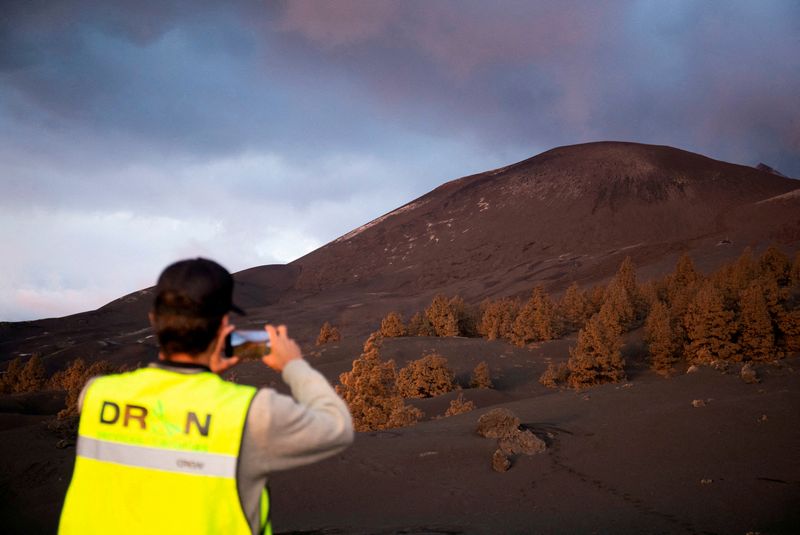 FILE PHOTO: The Cumbre Vieja volcano in La Palma