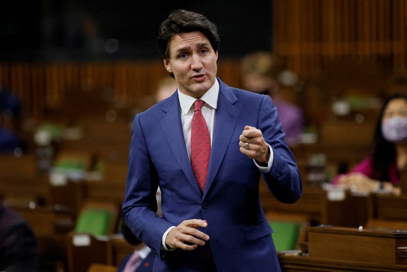 FILE PHOTO: Canada’s Prime Minister Justin Trudeau speaks during Question