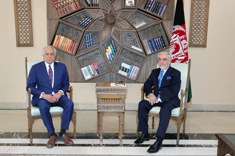 U.S. envoy for peace in Afghanistan Zalmay Khalilzad meet Abdullah