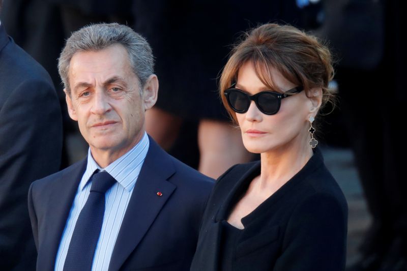FILE PHOTO: Former French President Nicolas Sarkozy and his wife
