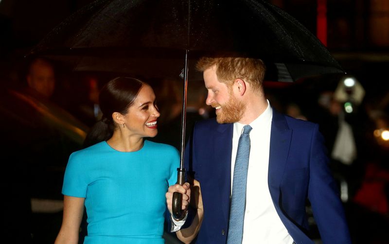 FILE PHOTO: Harry and Meghan in London