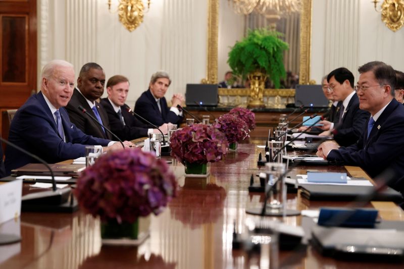 U.S. President Biden and South Korea’s President Moon Jae-in participate