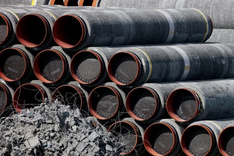 FILE PHOTO: Pipes for the Nord Stream 2 Baltic Sea