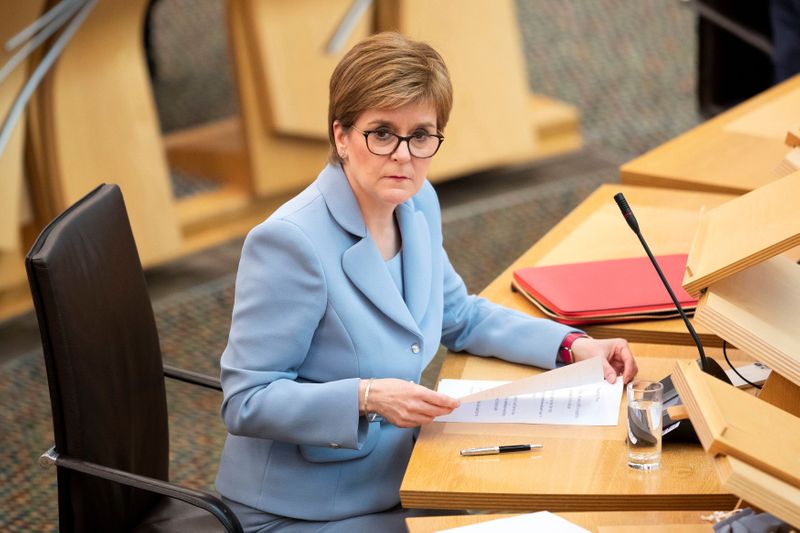 Scotland’s First Minister Nicola Sturgeon attends the session to elect