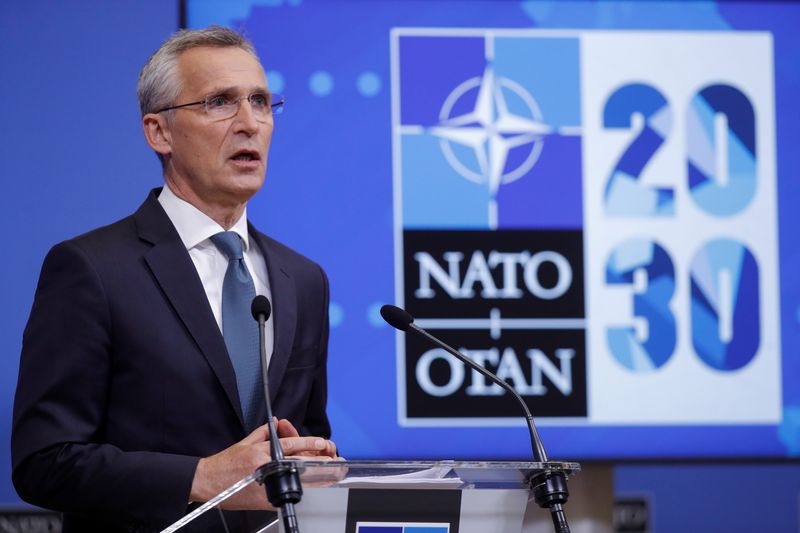 NATO Secretary-General Jens Stoltenberg gives news conference in Brussels