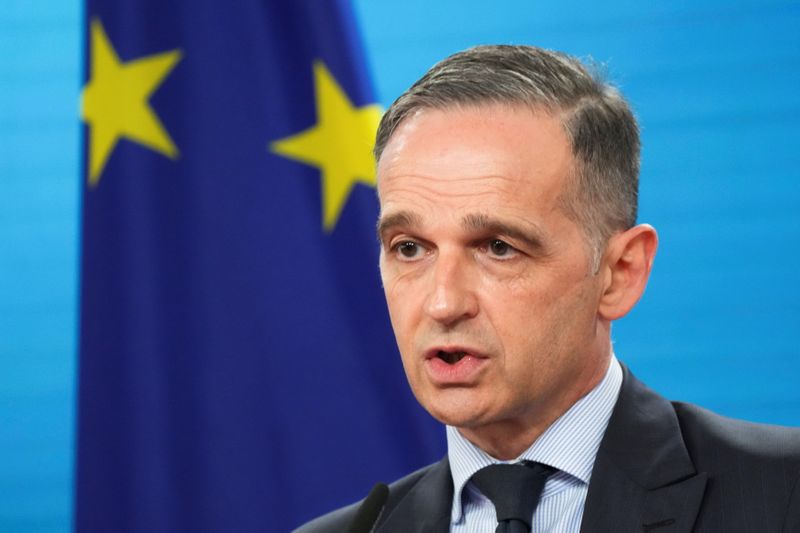 FILE PHOTO: German Foreign Minister Heiko Maas gives a statement
