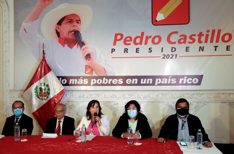 Dina Boluarte, running mate of Peru’s presidential candidate Pedro Castillo,