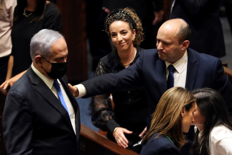 Head of Oposition Benjamin Netanyahu and Israel Prime Minister Naftali