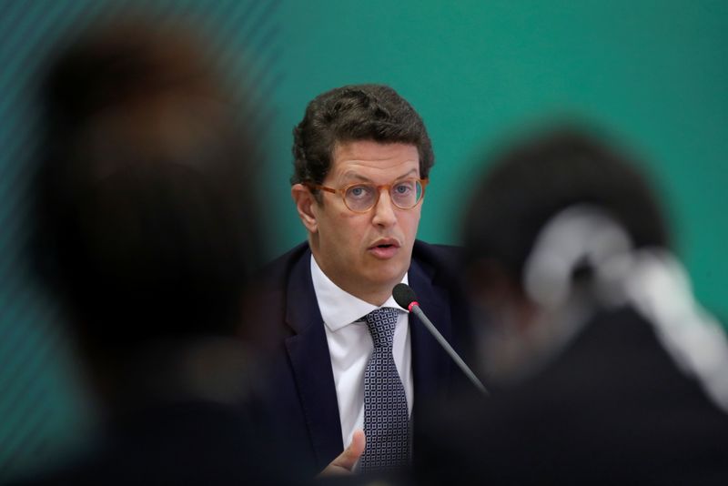 Brazil’s Environment Minister Salles attends news conference after climate summit