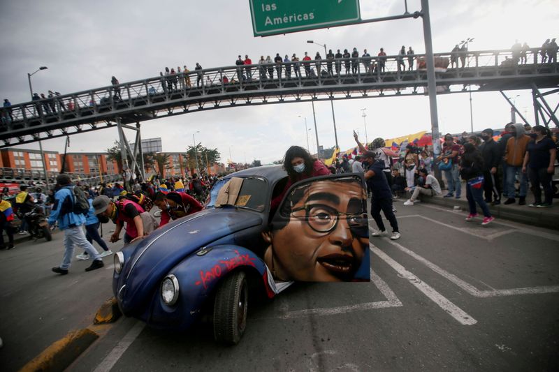 FILE PHOTO: Protest demanding government action in Bogota