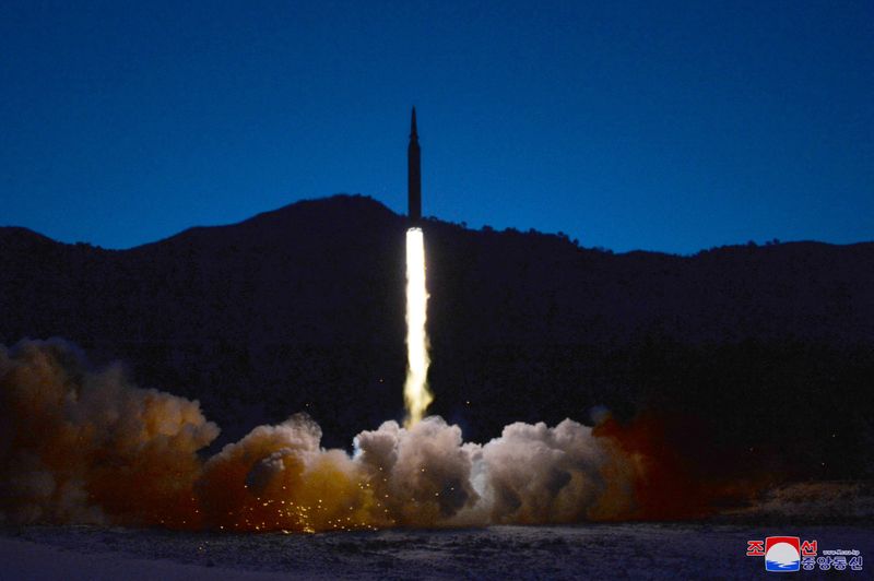 A missile is launched during what state media report is