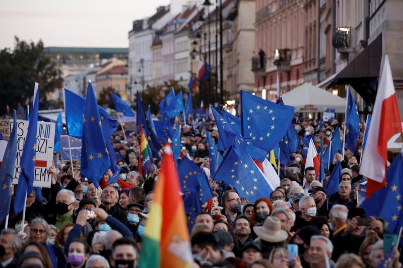 Rally in support of Poland’s membership in the European Union,