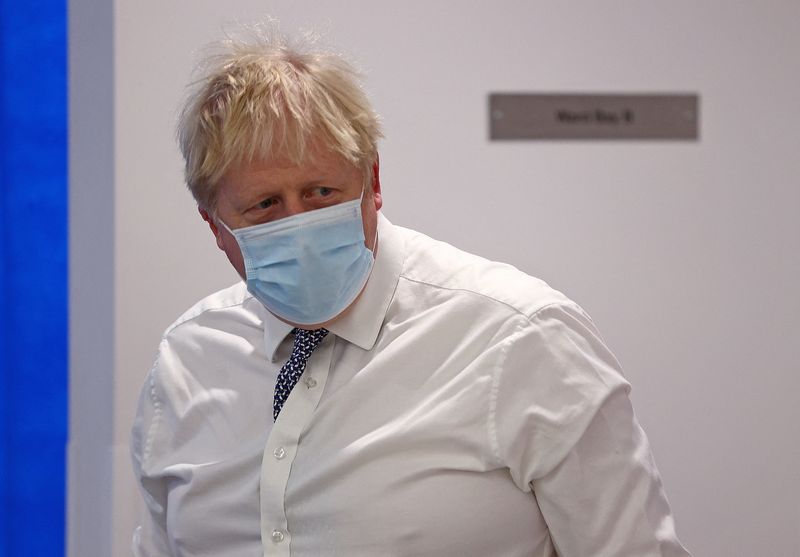 Britain’s Prime Minister Boris Johnson visits Milton Keynes University Hospital