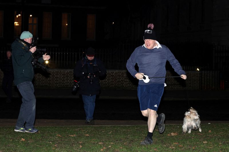 Prime Minister Boris Johnson goes for a morning run
