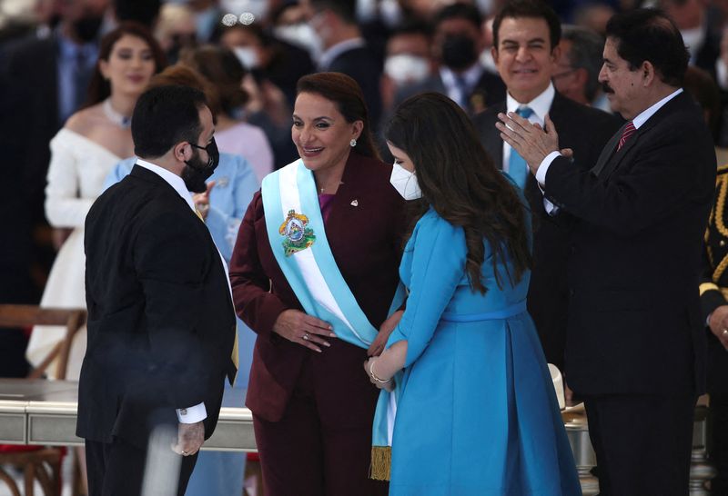 Swearing-in ceremony of new Honduran President Castro in Tegucigalpa