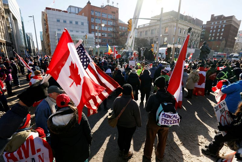 FILE PHOTO: Protest against COVID-19 vaccine mandates in Ottawa