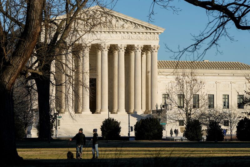 FILE PHOTO: The U.S. Supreme Court stands in Washington