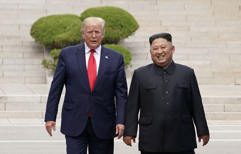 FILE PHOTO: U.S. President Trump and North Korean leader Kim