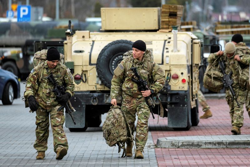 FILE PHOTO: U.S. troops arrive in Poland to reinforce Eastern