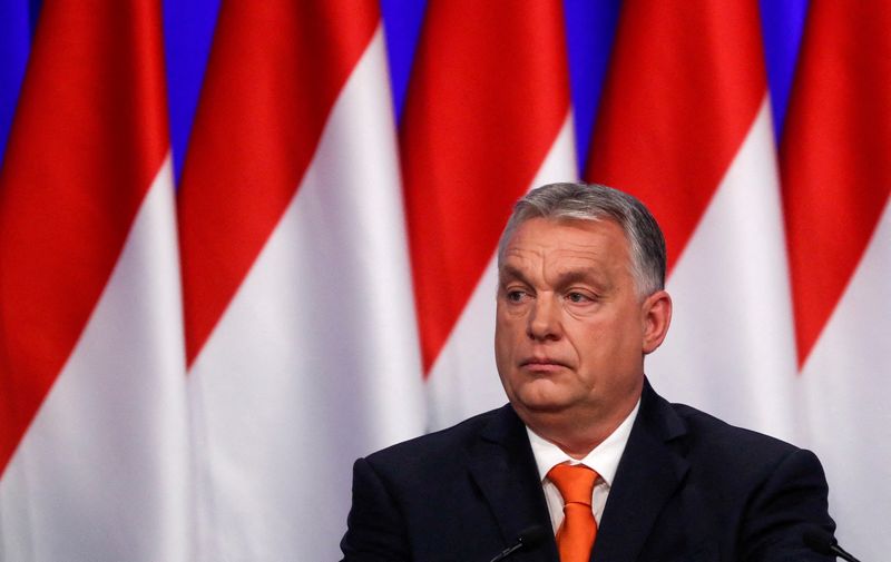 FILE PHOTO: Hungarian PM Orban delivers his annual speech in