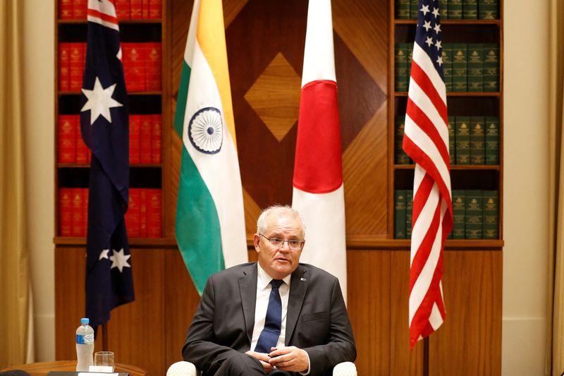 Australian Prime Minister Scott Morrison meets with Quad foreign ministers,