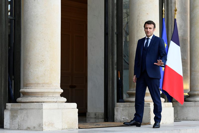 French President Macron and Georgia’s President Salome Zourabichvili meet in