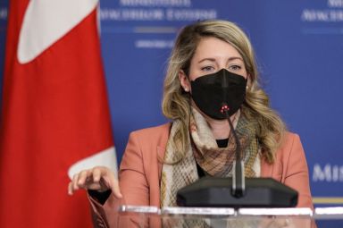 Canadian Foreign Minister Melanie Joly meets with Romanian counterpart Bogdan