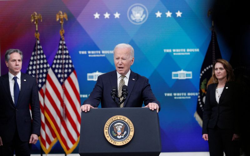 U.S. President Joe Biden speaks about Russia’s war in Ukraine