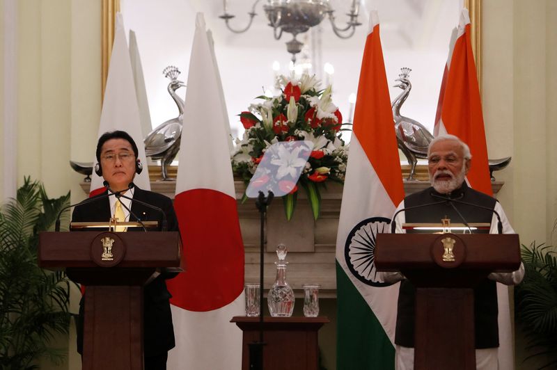Japanese Prime Minister Fumio Kishida meets Indian Prime Minister Narendra