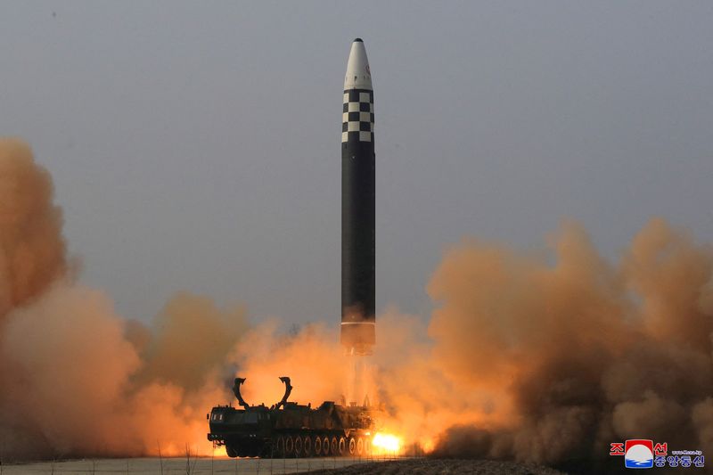 FILE PHOTO: General view during the test firing of what