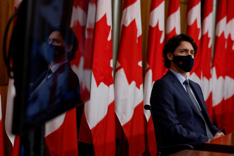 FILE PHOTO: Canada’s prime minister, Trudeau, attends news conference in