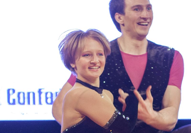 FILE PHOTO: Katerina Tikhonova dancing with Ivan Klimov during the